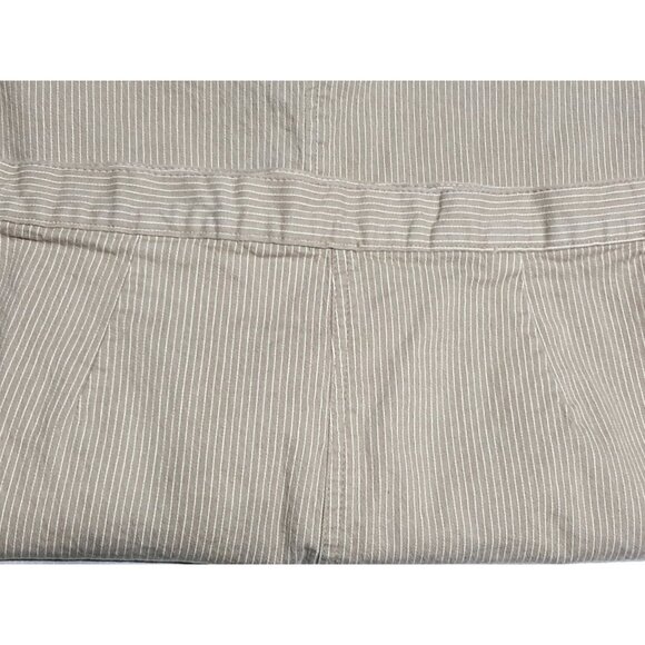 Limited Jeans Mini Skirt Womens Size 4 Tan Striped Cotton Spandex Blend Stretch - Picture 7 of 8
